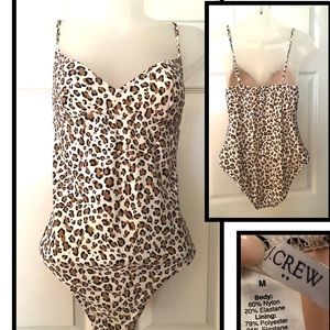 J Crew Leopard Print Swimsuit - never worn